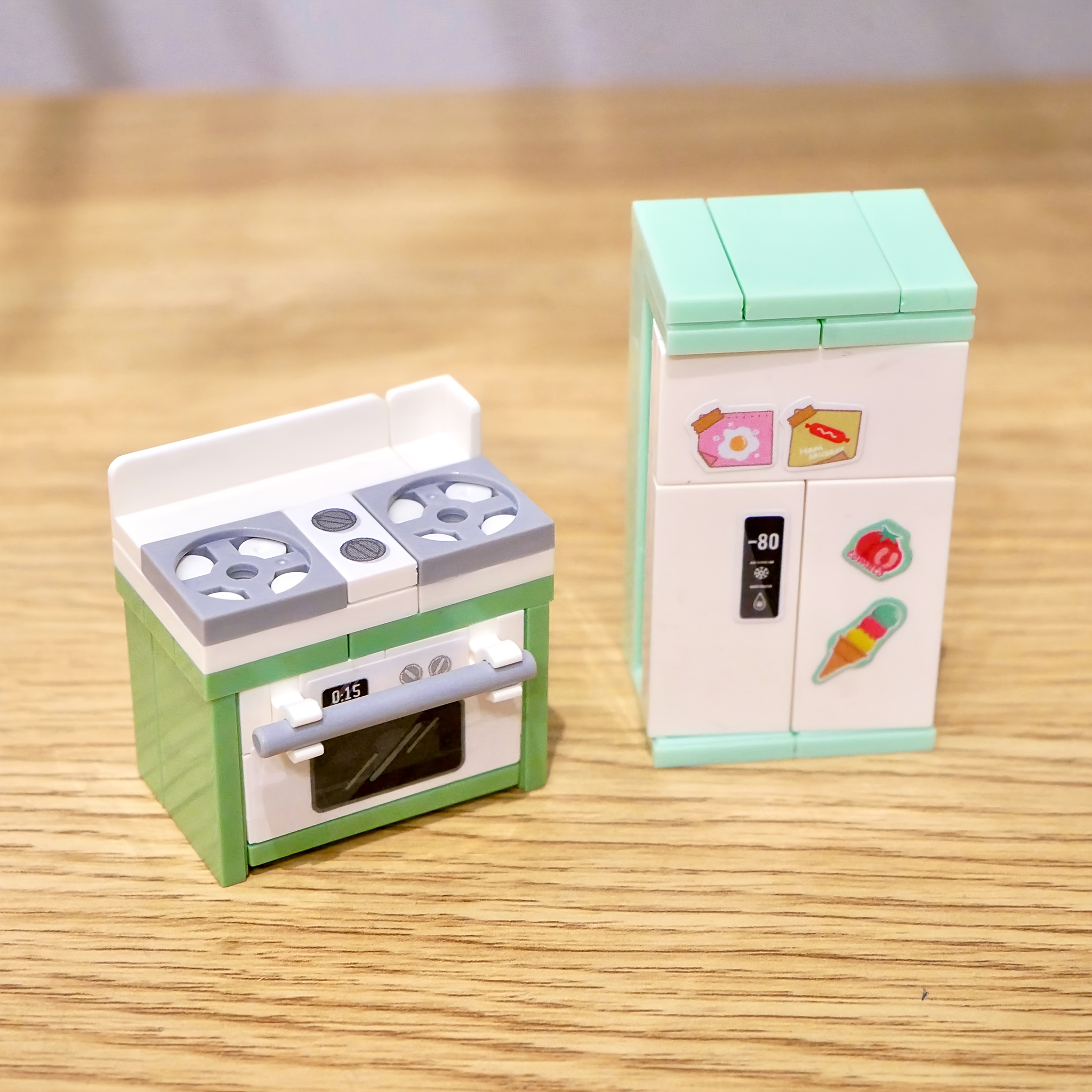 Miniature Kitchen Furniture Building Blocks Set